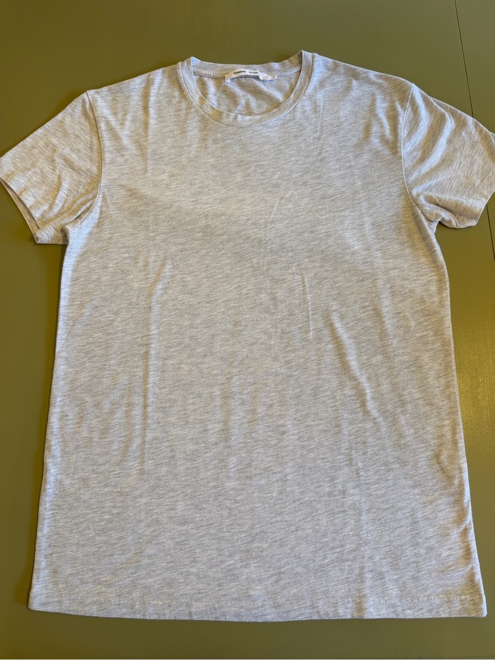 Samsoe Classic Crew Neck T-Shirt in Light Gray